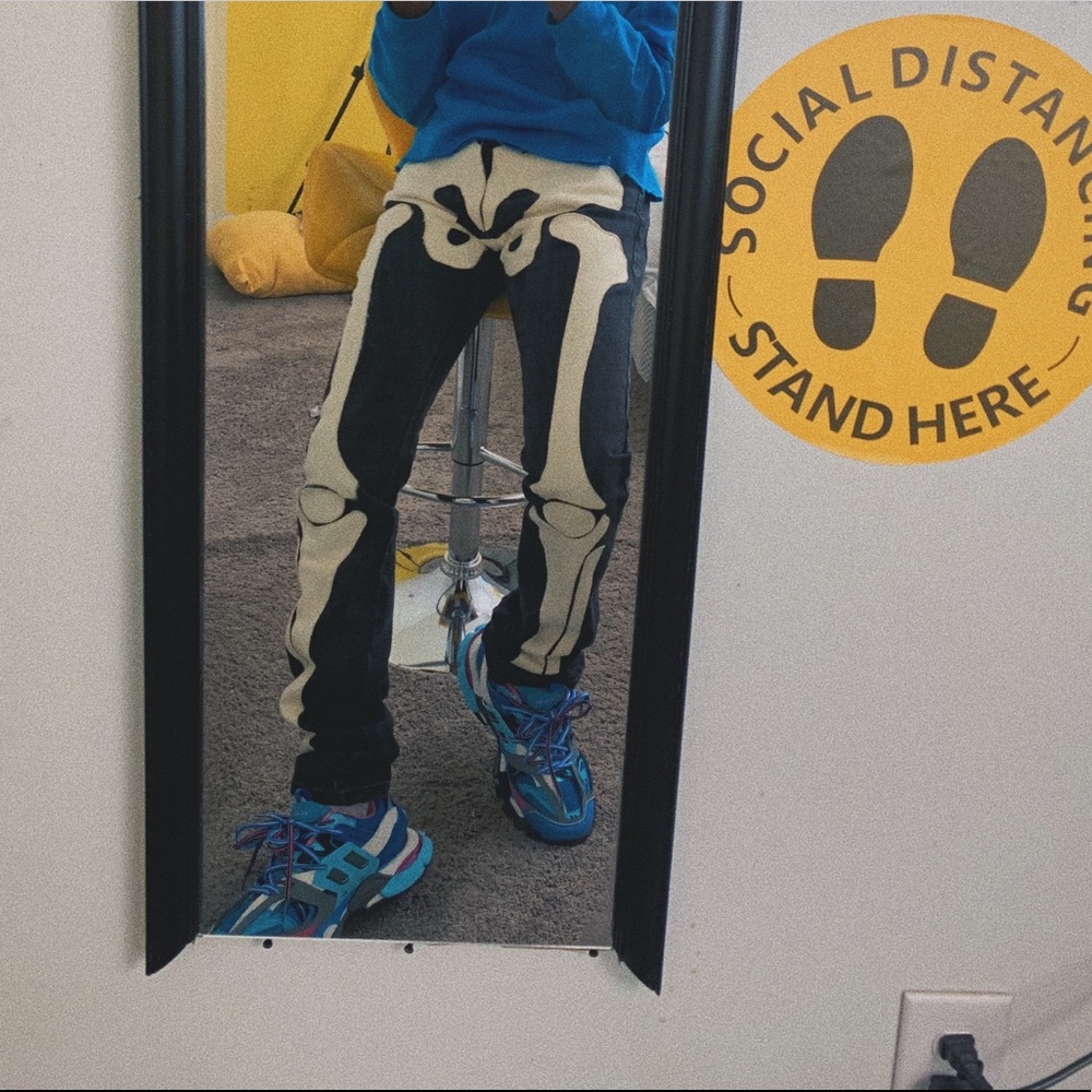 Black Skeleton jeans